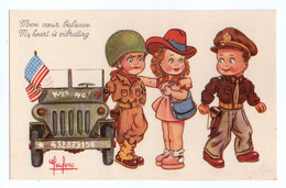 (Illustrateurs) 1251, Leclerc, SP, Guerre 39-45 Libération Humour Enfants Jeep - Leclerc