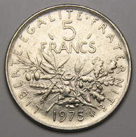 5 Francs Semeuse, 1975, Nickel - V° République - 5 Francs