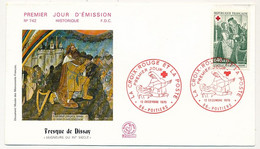 FRANCE - 2 Env FDC - Croix Rouge Française 1970 - Chapelle De Dissay - POITIERS - 12 Décembre 1970 - 1970-1979