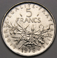 5 Francs Semeuse, 1975, Nickel - V° République - 5 Francs