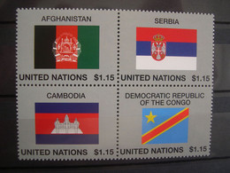 Nations Unies New York Feuillets Drapeaux 2014 N° 1372/1375 - Neufs