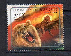 Fauna. Lions - (Central Africa) MNH (3W0250) - Big Cats (cats Of Prey)