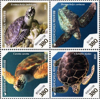 South Korea - 2021 - Protected Marine Species IV - Turtles - Mint Stamp Set With Hot Foil Intaglio Printing - Corée Du Sud