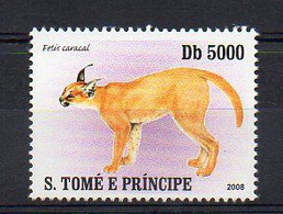 Fauna. Lynxes - (S. Tome) MNH (3W0333) - Big Cats (cats Of Prey)