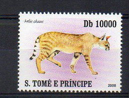 Fauna. Lynxes - (S. Tome) MNH (3W0334) - Big Cats (cats Of Prey)