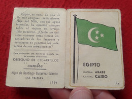 SPAIN ANTIGUO CROMO OLD CHROMO CHROME COLLECTIBLE CARD CIGARETTES TIPO DÍPTICO EGIPTO EGYPTE EGYPT EL CAIRO BANDERA FLAG - Andere