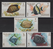 Sharjah - N°160 à 164 - Faune - Poissons - Cote 14€ - ** Neuf Sans Charniere - Sharjah