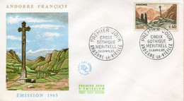 Andorre,Andorra ;  FDC 1965 " Croix Gothique " - Lettres & Documents