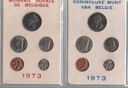 FDC Setje  1973  Frans + Vlaams - FDEC, BU, BE & Münzkassetten