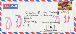 Falkland Islands 1988 Cover Label The Black Aces, Royal Engineers Bomb Disposal C Falkland Islands (FL212A) - Falkland Islands