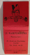 LE RAMPONNEAU RESTAURANT,PARIS ,VINTAGE MATCHBOOK,BOOKMATCH - Boites D'allumettes