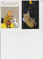 LES AVENTURES DE TINTIN  -  HERGE/MOULINSART  -  LOT DE 12 CARTES  - - 5 - 99 Cartoline