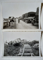 GUERRE INDOCHINE - TONKIN - Militaires Français Camions Chemin De Fer 1953 - 2 Photos Argentiques - TBE - War, Military