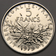 RARE, Issue D'un Coffret FDC ! 5 Francs Semeuse, 1979, Nickel - V° République - 5 Francs