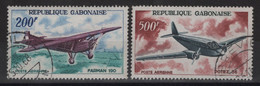 Gabon - PA N°52 + 54 - Aviation - Avions - Cote 6.75€ - Obliteres - Gabon (1960-...)