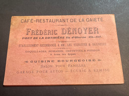 Horaires Train 1908 île D’Oléron Café De Gaieté Frédéric Dénoyer - Europa