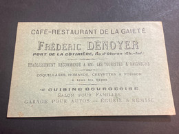 Horaires Train 1908 île D’Oléron Café De Gaieté Frédéric Dénoyer Peur S’foute On Bon Font - Europa