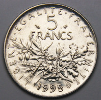 5 Francs Semeuse, 1995, Nickel - V° République - 5 Francs