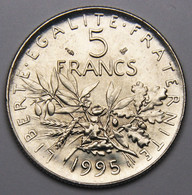 5 Francs Semeuse, 1995, Nickel - V° République - 5 Francs