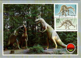 ! DDR 1990 Maximumkarte, Maxicard Dinosaurier - Cartes-Maximum (CM)