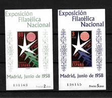 Spain, 1958 Philatelic Exhibition Minisheets MNH (S539) - Blocs & Hojas