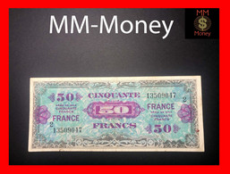 FRANCE   50 Francs  1944  "block 2"   P. 122    VF - 1944 Drapeau/Francia