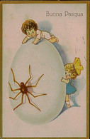 1920s POSTCARD - KIDS & BIG EGG & SPIDER - EDIT A.T.M. - N.341 (3342) - Sonstige & Ohne Zuordnung