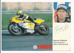 Kenny Roberts - World Champion 500cc 1978-1979 - YAMAHA - Handtekening [AA51-4.186 - Motos