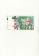 Billet Neuf  De 1994  500fr. Pierre Marie Curie  Cote 120 Euros - 500 F 1994-2000 ''Pierre En Marie Curie''
