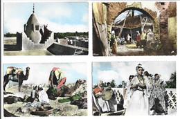 22-4 - 821 Collection Scenes Et Types Lot De 4 Cartes L'heure De La Priere Danse Campement De Nomades Quartier Arabe - Non Classificati