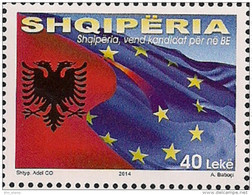 2014 Albanien Shqiperia  Mi. 3472  **MNH  Offizielle Beitrittskandidatur Zur Europäischen Union - Idee Europee