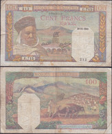 ALGERIA - 100 Francs 1941 P# 85 Africa Banknote - Edelweiss Coins - Algérie