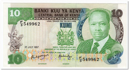 KENYA,10 SHILLINGS,1987,P.20f,AU-UNC - Kenia