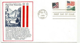 YOSEMITE FLAG STAMP. FDC From YOSEMITE, CALIF. - 1981-1990