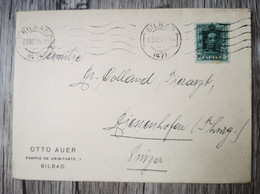E36 Enveloppe  + Timbre Espagne 1924 - Lettres & Documents