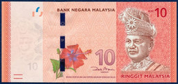 MALAYSIA - MALAISIE 10 RINGGIT P-53a KING TUANKU ABDUL RAHMAN FLORA FLOWER 2011 UNC - Malaysie