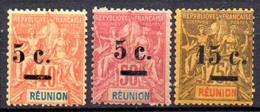 Réunion: Yvert N° 52/54* - Neufs