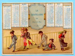 Chromo La Chatelaine Modes & Coiffures. Calendrier 1878, Ier Semestre. Patineurs. - Small : ...-1900