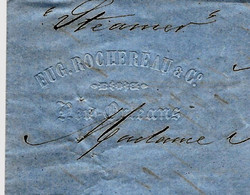 1861 ETATS UNIS Rochereau Banque New Orléans  Amérique => France PARIS Mme Stéphanie Du Suau De La Croix V. Historique - Autres & Non Classés