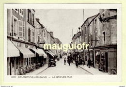 52 HAUTE MARNE / BOURBONNE-LES-BAINS / LA GRANDE RUE / COMMERCES ET CAFÉ DES SPORTS / ANIMÉE - Bourbonne Les Bains