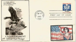 OFFICIAL MAIL STAMP From US GOVERNMENT WASHINGTON FDC. 1985 (Penalty For Private Use $ 300) - 1981-1990