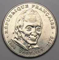 5 Francs Voltaire, 1994, Nickel - V° République - 5 Francs