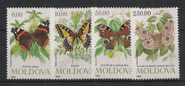 MOLDOVA - 1993 - N°Mi. 77 à 80 - Papillon / Butterfly - Neuf Luxe ** / MNH / Postfrisch - Papillons