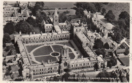 CARTOLINA  CHRIST CHURCH OXFORD,OXFORDSHIRE,INGHITERRA,REGNO UNITO,FROM THE AIR,NON VIAGGIATA - Oxford