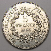 5 Francs Hercule De Dupré, 1996, Nickel - V° République - 5 Francs