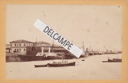 OSTENDE - MALLE POSTE - Gare Maritime, Courrier Bateaux à  Vapeur - Photo Originale DANIELS-DUBAR Format Cabinet XIXe - Antiche (ante 1900)