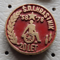 Table Tennis, Nine-pin, Bowling Petanque, Skiing, Sport Club Invalid (disabled Person) Hrastnik 20 Years  SLOVENIA Pin - Tischtennis