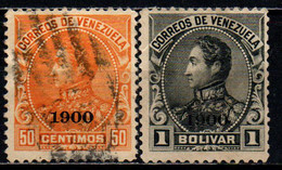 VENEZUELA - 1900 - EFFIGIE DI SIMON BOLIVAR - SOVRASTAMPA 1900 - USATI - Venezuela