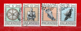 SAN MARINO ° 1974 - ARMATURE E ARMI ANTICHE . Unif. 910-911-912-914  . Usati - Used Stamps