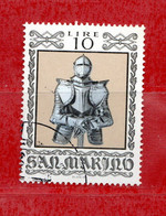 SAN MARINO ° 1974 - ARMATURE E ARMI ANTICHE. Lire 10. Unif. 911  . Usati - Used Stamps